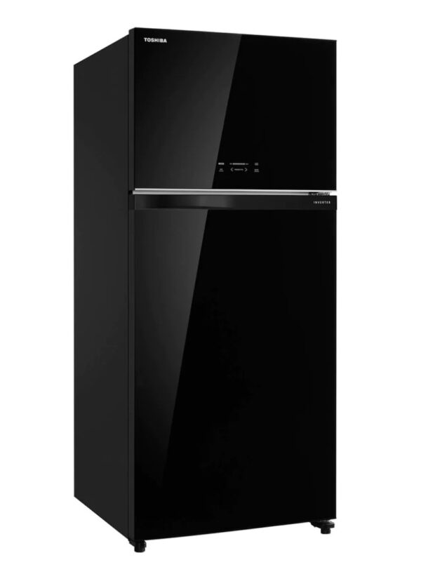 Toshiba Refrigerator Black Glass 2 doors 820