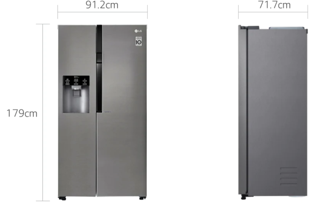 LG AMERICAN STYLE, FRIDGE FREEZER ,GSL360ICEZ, STAINLESS STEEL RA