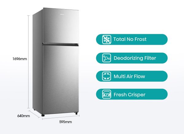 HISENSE 15ft Top Mount Refrigerator Silver - Image 3