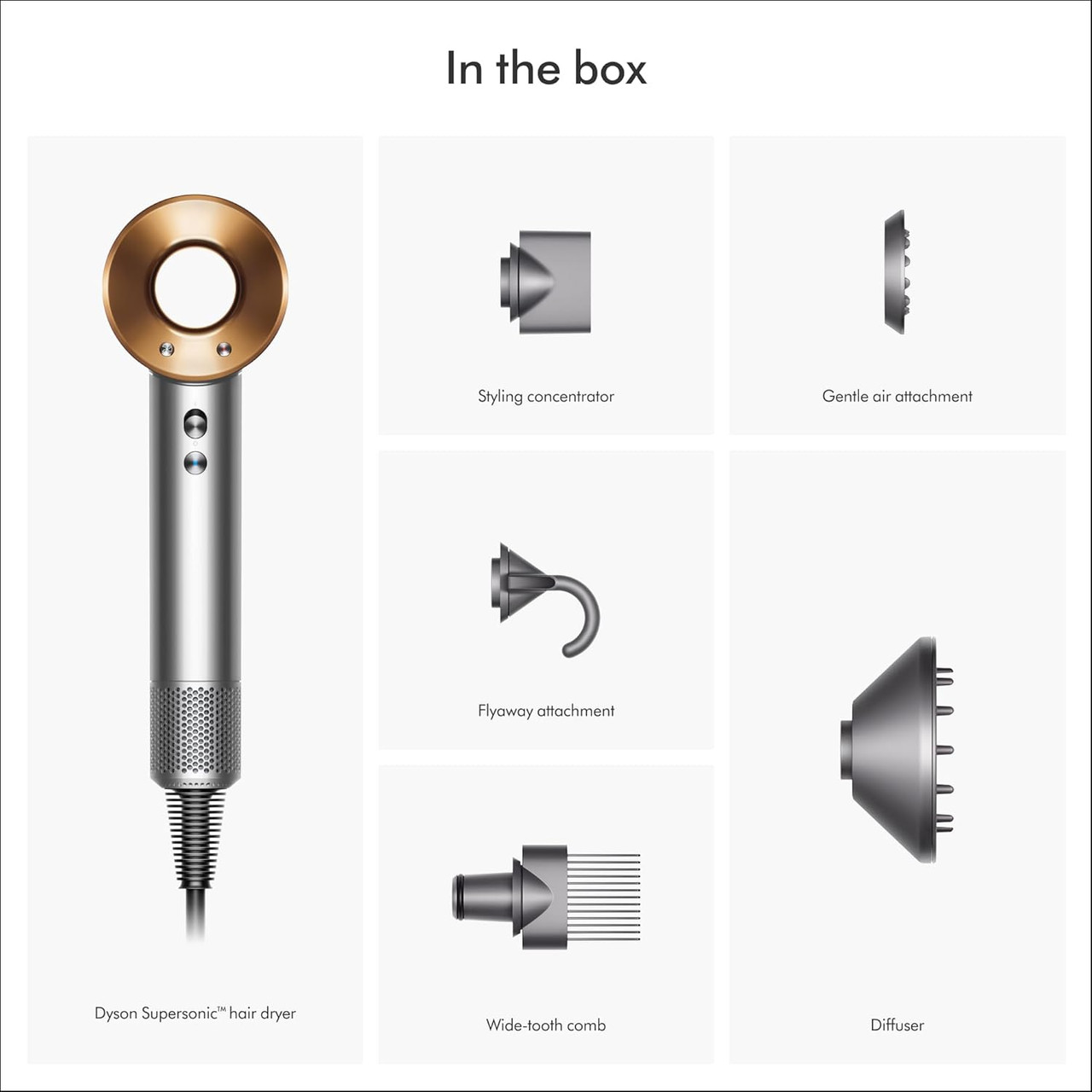 Dyson Supersonic Hair Dryer Nickel Copper - Image 2